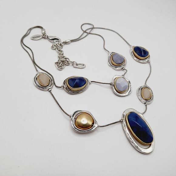 Chico’s Two-Strand Necklace w/ Gemstone Lavender Stones & Blue Accents, 20" - Picture 10 of 13